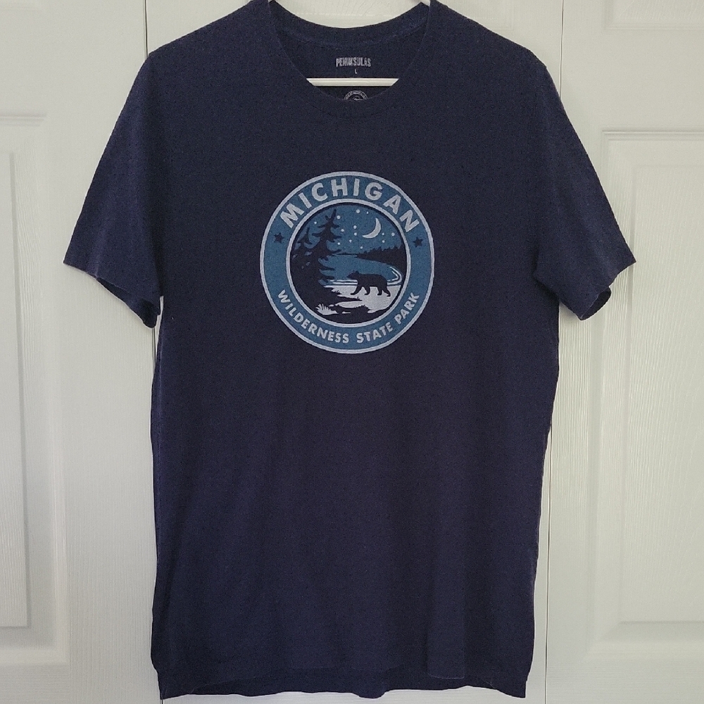 Michigan Navy Graphic T-Shirt